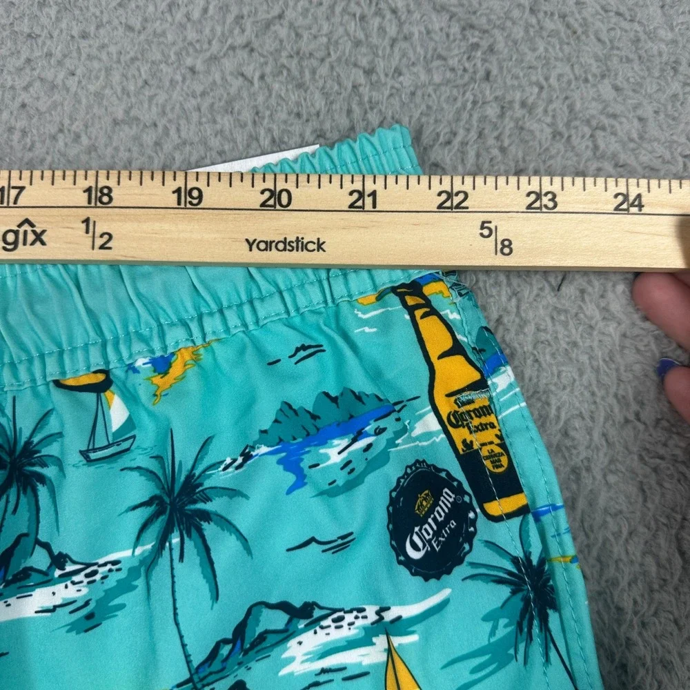 Corona Board‎ Shorts Mens 3XL (48/50) Teal Blue Tropical Beer Swim Trunks NEW